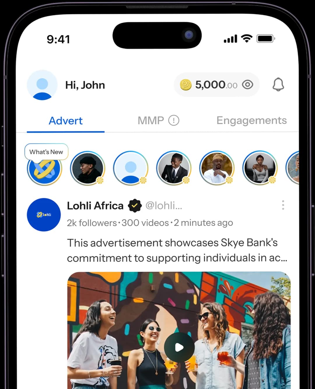 Lohli mobile app mock up